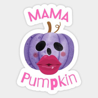 MAMA PUMPKIN - Funny Halloween Pumpkin Head | Halloween Costume Sticker